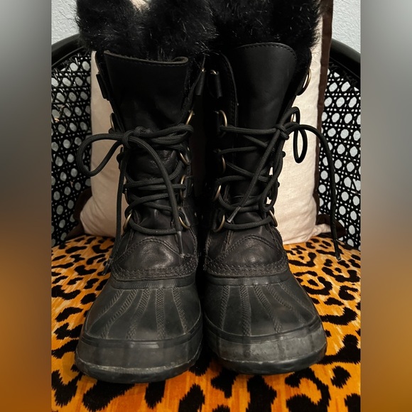 SOREL Joan of Arctic Premium Black Ladies Snow Boots Ski Apres Ski - Picture 6 of 8